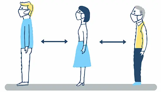 適切な距離の確保